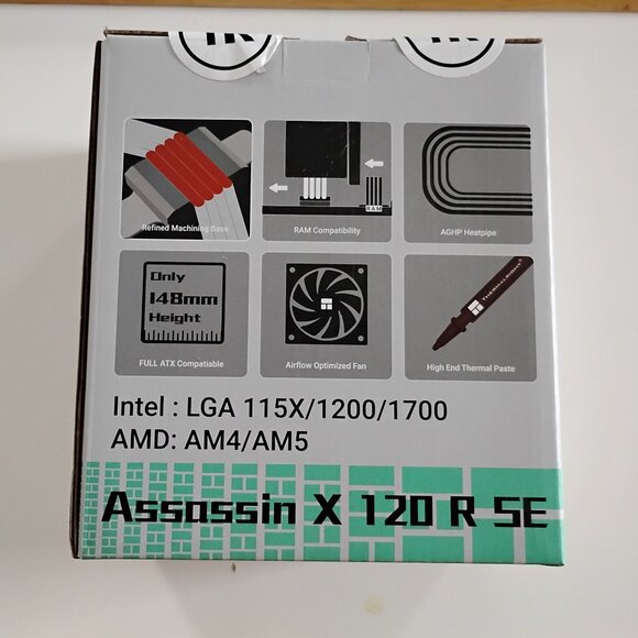 THERMALRIGHT ASSASSIN X 120 R SE BLACK TL-C12C CPU COOLING FAN KIT X0033DMFY NEW - Picture 3 of 5